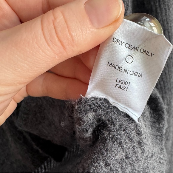 Quince Alpaca-Wool Cropped Cardigan Charcoal L $85 - Picture 10 of 10